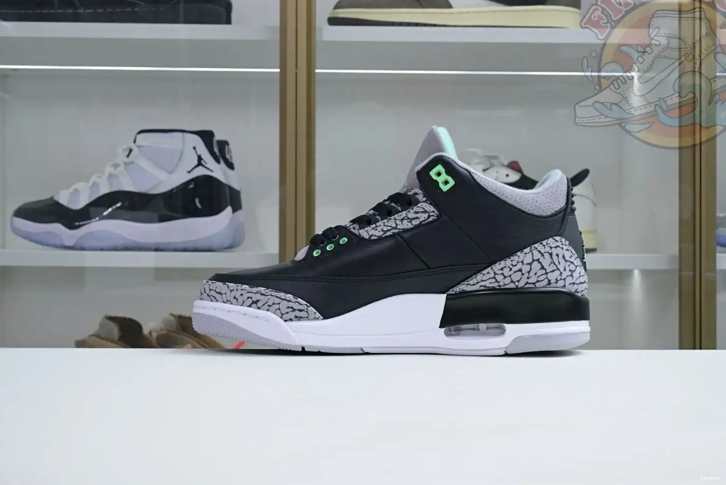 Green Glow Air Jordan 3 0613